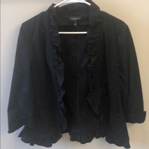 Talbots blazer with ruffle